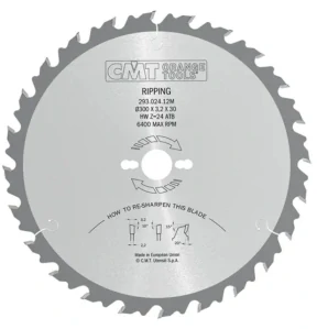 Pilový kotouč pro podélné řezy - D300x3,2 d30 Z24 HW, - C29302412M, CMT Industrial