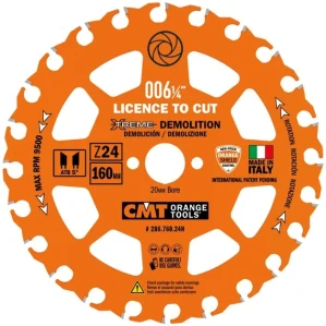 Pilový kotouč na demoliční práce - D160x2,3 d20 Z24 HW, - 286.760.24H, CMT XTreme