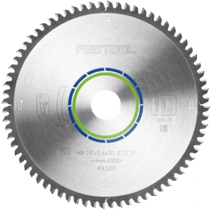 Pilový kotouč do okružních pil HW, D210x2,4 d30 TF72 ALUMINIUM/PLASTICS, - 493201, Festool