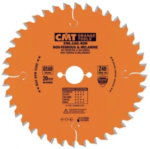 Pilový kotouč na lamino, plast a neželezné kovy - D160x2,2 d20 Z40 HW, - C29616040H, CMT Orange