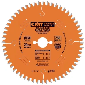 Pilový kotouč na lamino a DTD - D160x2,2 d20 Z56 HW, - 281.161.56H, CMT Orange XTreme