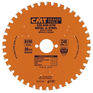 Pilový kotouč na železo - D190x2,0 d30 Z40 HW, - C22604007M, CMT Industrial
