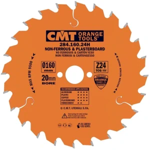 Pilový kotouč na neželezné kovy a plasty - D160x2,2 d20 Z24 HW, - 284.160.24H, CMT Orange