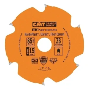 Diamantový pilový kotouč na cementotřískové desky - D85x1,8 d15 Z6, - C23608506G, CMT ITK