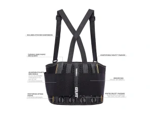 Bederní pás s ramenními popruhy (šlemi) velikost M, TB-45G-M, ToughBuilt