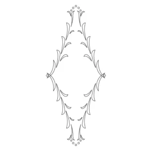 Šablona na ornamenty na kuchyňská dvířka FLORENTINE B 415x170mm, CRCS-304, CMT