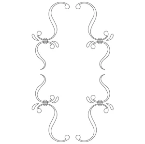 Šablona na ornamenty na kuchyňská dvířka KASKADA 365x210mm, CRCS-305, CMT