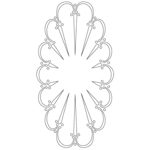 Šablona na ornamenty na kuchyňská dvířka ESPANA 380x200mm, CRCS-806, CMT