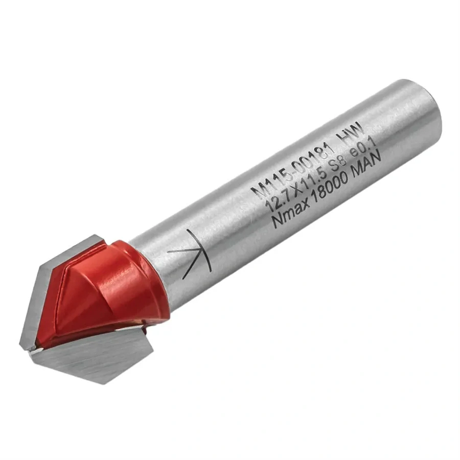 Fréza na V-drážku pro Alucobond - 90° D12,7x5,21 L53 S=8 HW, M115-00181, IGM