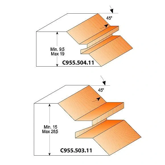 Fréza na spoje 90° - D50,8x22,2 45° S=12 HW, C95550411, CMT