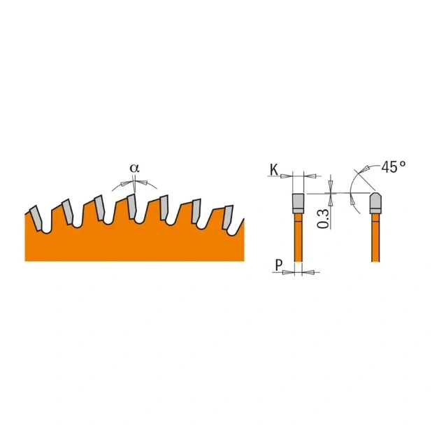 Pilový kotouč na lamino, plast a neželezné kovy - D216x2,8 d30 Z64 HW, - C29706409M, CMT Orange