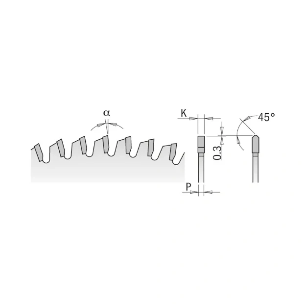Pilový kotouč na lamino, plast a neželezné kovy - D300x3,2 d30 Z96 HW Odhlučněný, - C29709612M, CMT