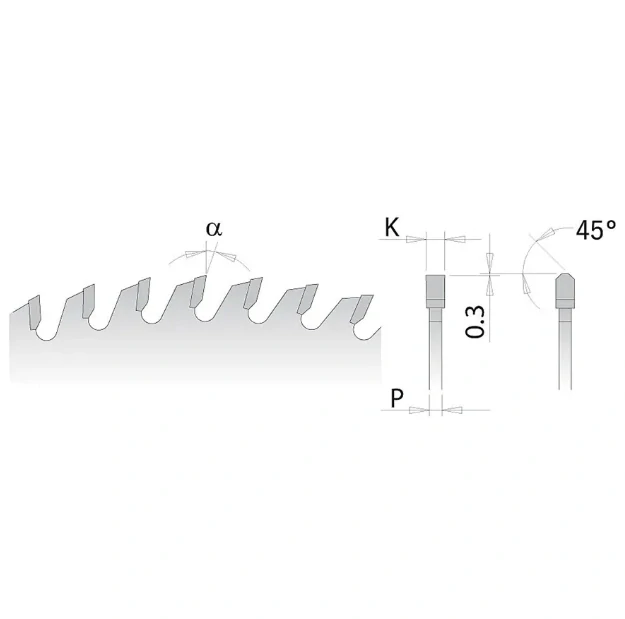 Pilový kotouč na lamino, DTD a MDF - D250x3,2 d30 Z80 HW, - C28168010M, CMT CHROME