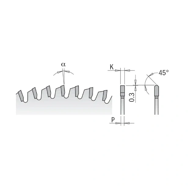 Pilový kotouč na lamino a DTD - D160x2,2 d20 Z40 HW Virutex, - C28116040H, CMT Industrial