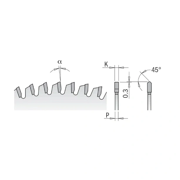 Pilový kotouč na lamino a DTD - D220x3,2 d30 Z64 HW, - C28106409M, CMT Industrial