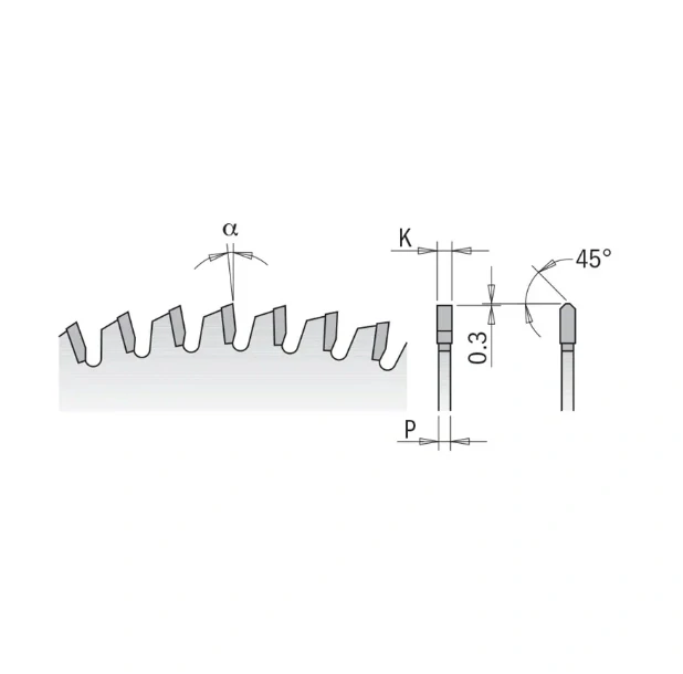 Pilový kotouč na lamino a DTD - D250x3,2 d30 Z80 HW, - C28108010M, CMT Industrial