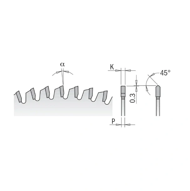 Pilový kotouč na lamino a DTD - D300x3,2 d30 Z96 HW, - C28109612M, CMT Industrial