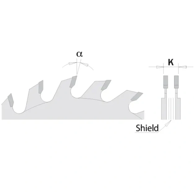 Předřezový kotouč dvoudílný - D120x2,8-3,6 d20 Z12+12 HW, - C28912024H, CMT