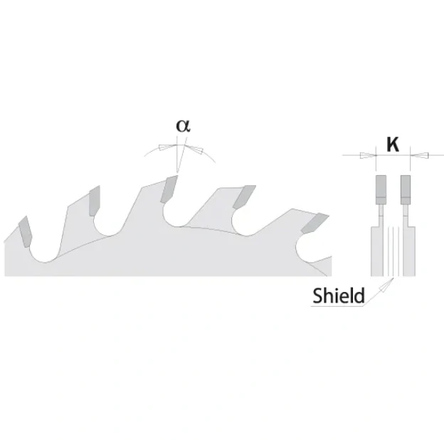 Předřezový kotouč dvoudílný - D120x2,8-3,6 d50 Z12+12 HW, - C28912024T, CMT