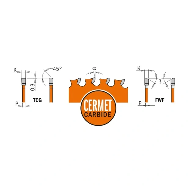 Pilový kotouč na nerez ocel - D300x2,2 d30 Z80 HW, - C22658012M, CMT XTreme