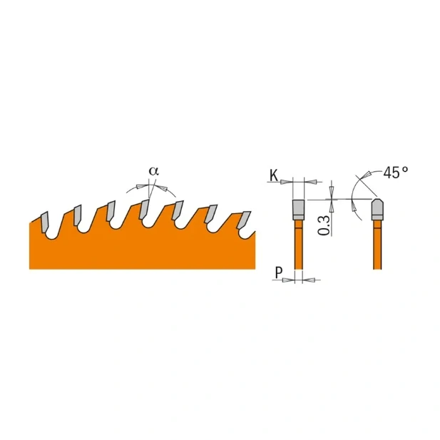 Pilový kotouč na neželezné kovy a plasty - D190x2,6 d30 Z30 HW, - 284.190.30M, CMT Orange