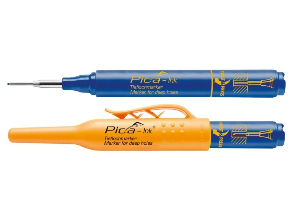 Pica Ink - inkoustový permanentní popisovač do hlubokých otvorů- modrá, 15041, Pica