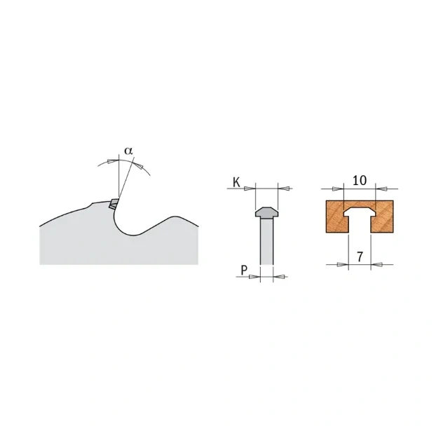 Diamantový kotouč lamelovací pro Lamello P-Systém - D100,4x7 d22 Z3, - C24060104, CMT
