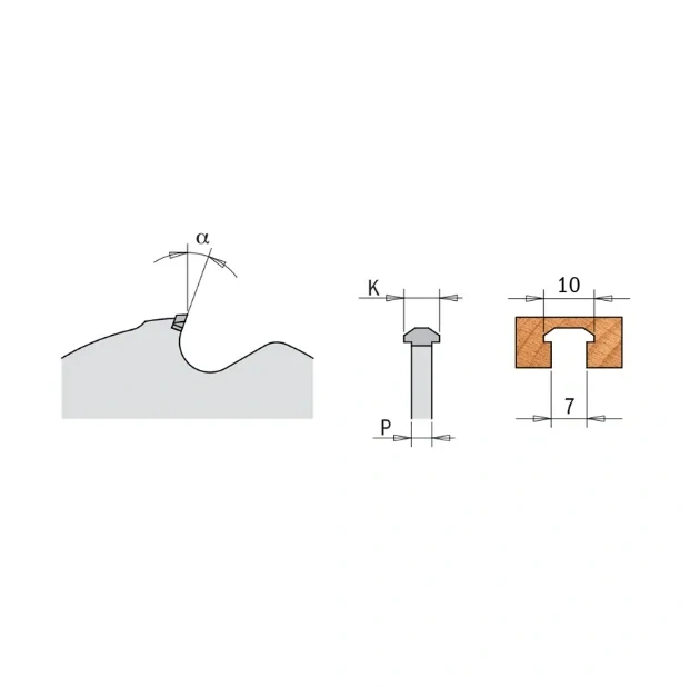 Diamantový kotouč lamelovací pro Lamello P-Systém - D100,4x7 d30 Z3, - C24060104M, CMT