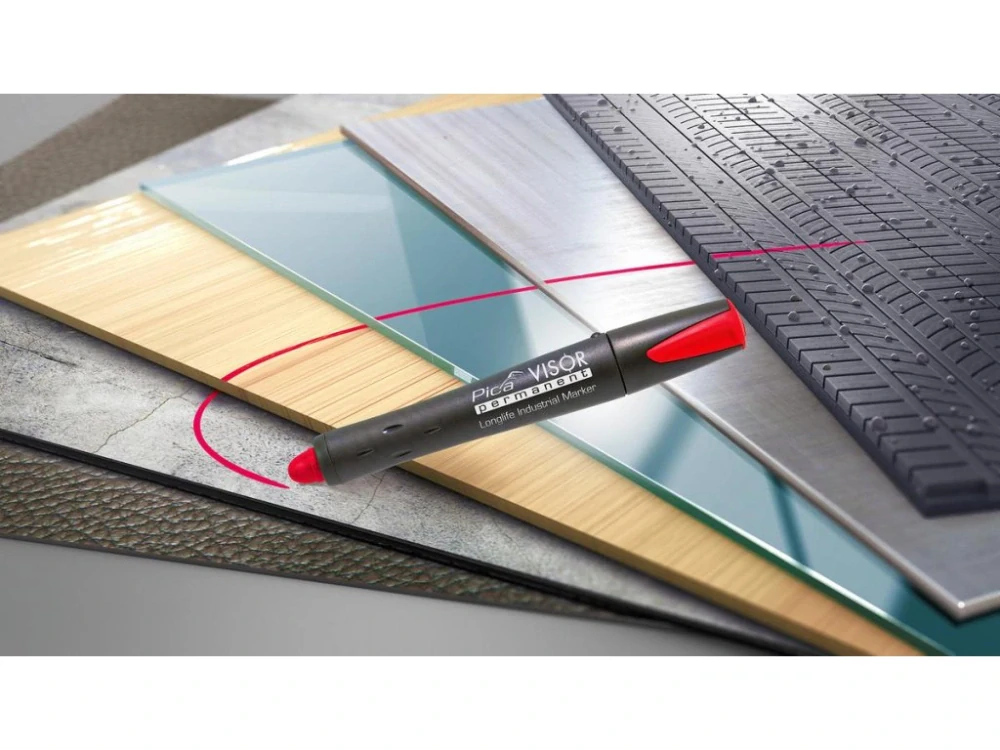 Pica Visor Permanent – průmyslový značkovač s výměnnými náplněmi, Barva černá, 99046, Pica