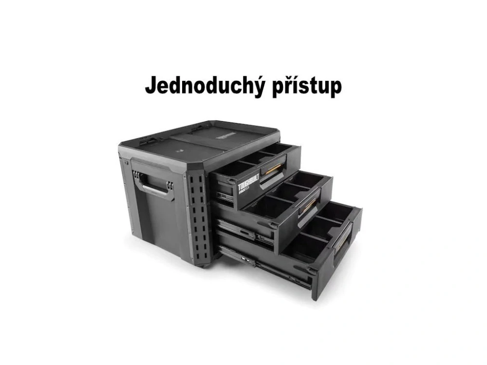 XL box na nářadí 3x zásuvka, TB-B1-D-70-3, Toughbuilt StackTech®