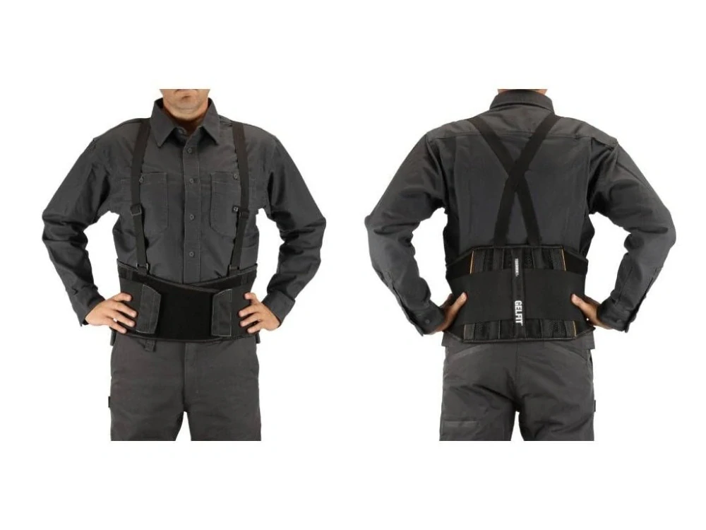Bederní pás s ramenními popruhy (šlemi) velikost M, TB-45G-M, ToughBuilt