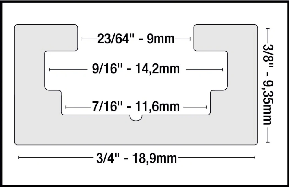 T-Trax36™ – Vodící profil s T drážkou 910 mm (2 ks), Milescraft, M4039