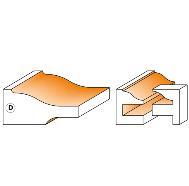 Sada stopkových fréz, dvířková 3ks, profil C, S: 12mm, C90051711, CMT