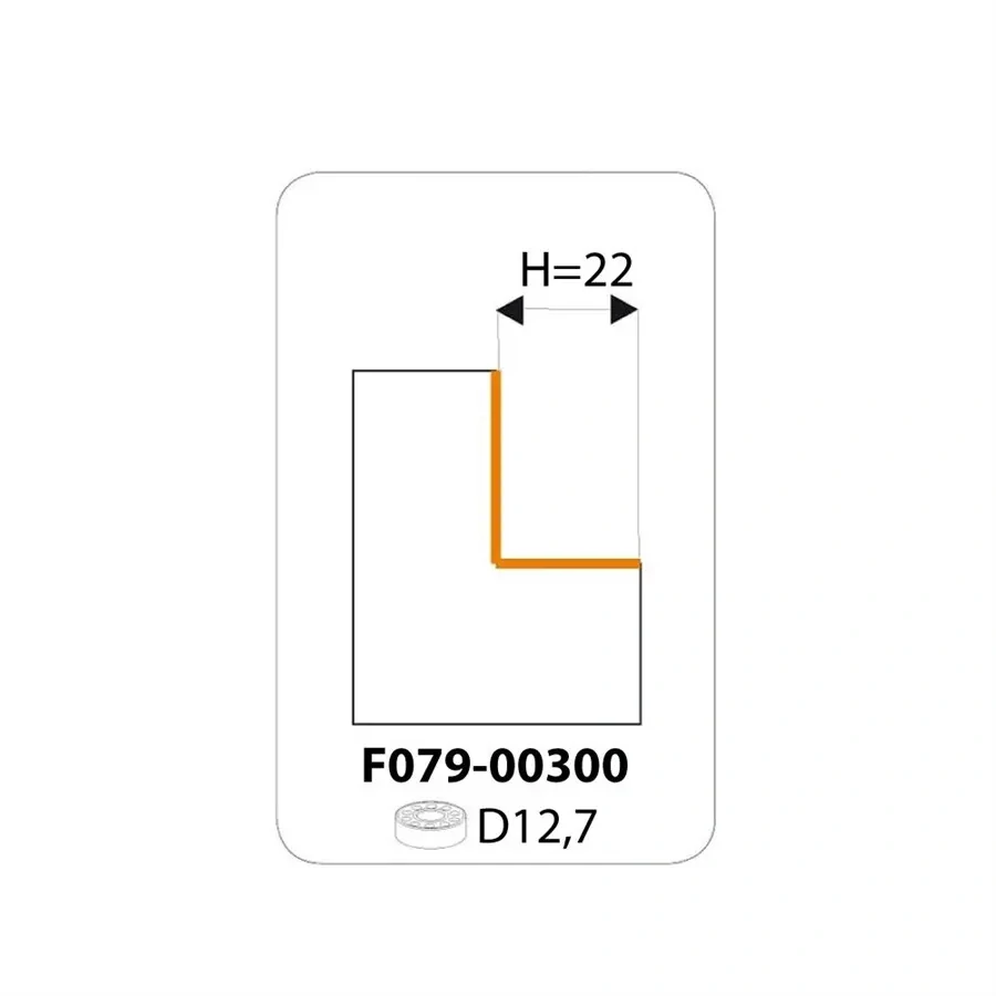 Falcovací žiletková fréza HW - H22 D56,7x12 L66 S=12, F049-57021, IGM