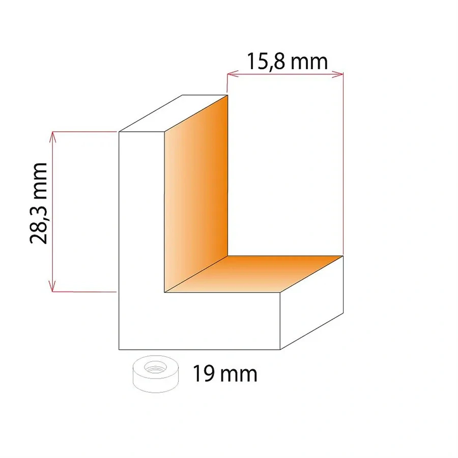 Velká falcovací fréza - H16 D50,8x28,3 L87 S=12 HW, F049-50821, IGM