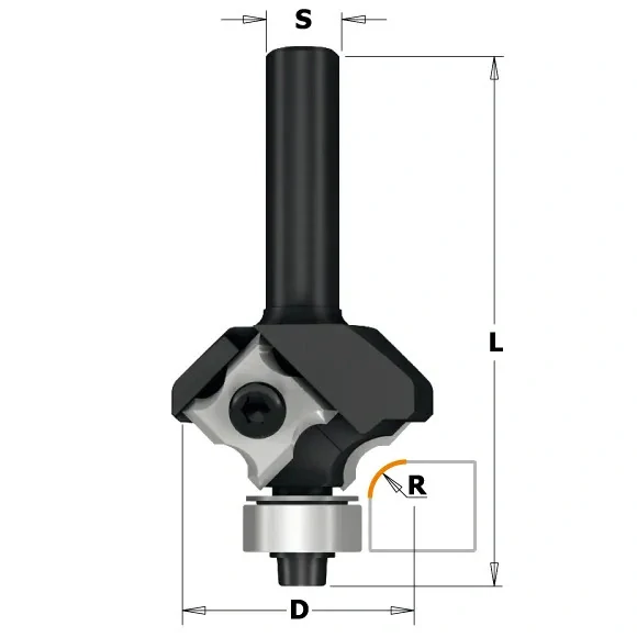 Radiusová žiletková fréza HW - R2 D27x3 L57,5 S=8, F062-02081, IGM
