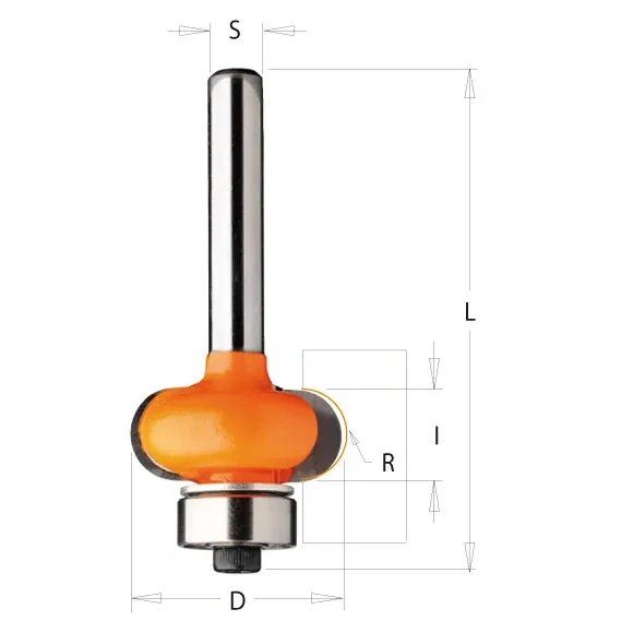 Fréza půlkruhová zaoblovací vypouklá - R4 D20,7x8 L57 S=6 HW, C76204011, CMT