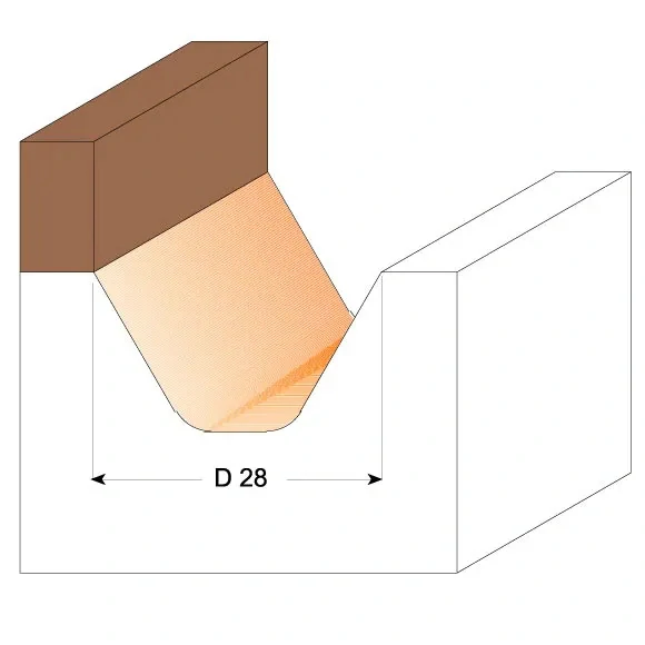 Popisová fréza 60° s ložiskem - D28x19 60° S=12 HW, C94950211B, CMT