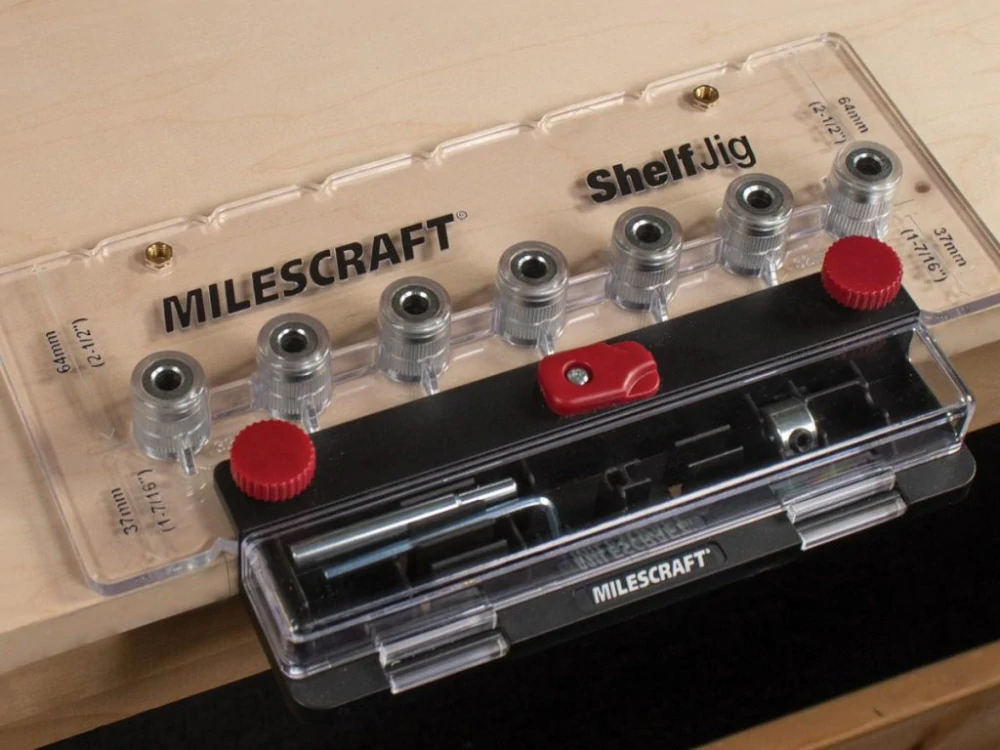 Šablona pro vrtání otvorů nosičů polic, Milescraft, ShelfJig, M1343
