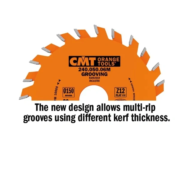 Drážkovací kotouč - D150x5 d35 Z12 HW, - 240.050.06R, CMT Orange Industrial