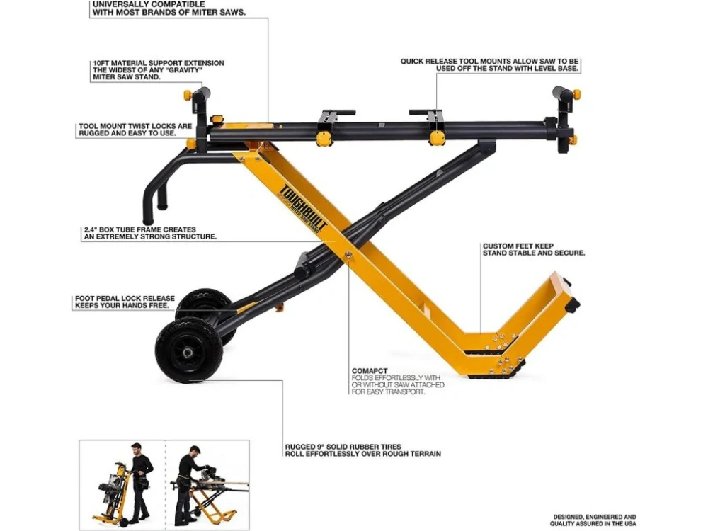 Univerzální mobilní skládací stojan pod pokosovou pilu, TB-S600, Toughbuilt