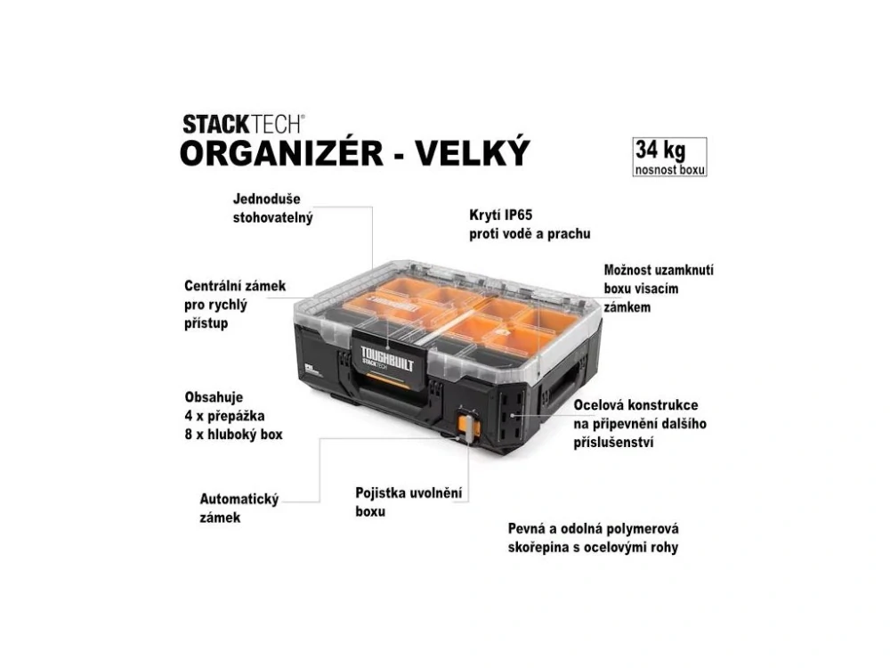 Organizer velký, TB-B1-O-30, Toughbuilt StackTech®