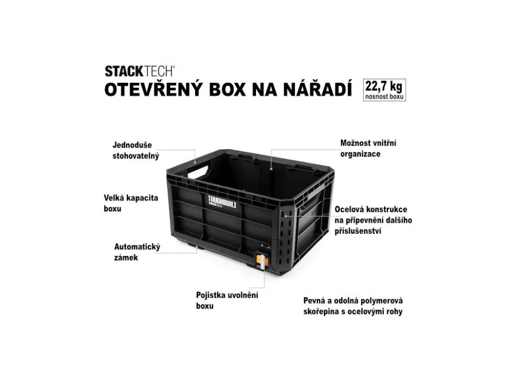 Otevřená bedna na nářadí, TB-B1-X-50, Toughbuilt StackTech®