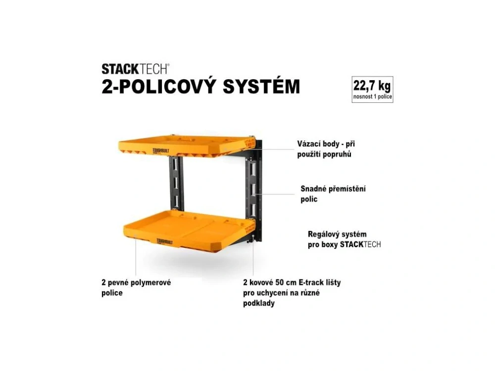 Policový regálový systém, TB-B1S3-M-20, Toughbuilt StackTech®