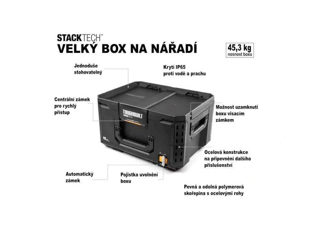 Velký box na nářadí, TB-B1-B-50, Toughbuilt StackTech®