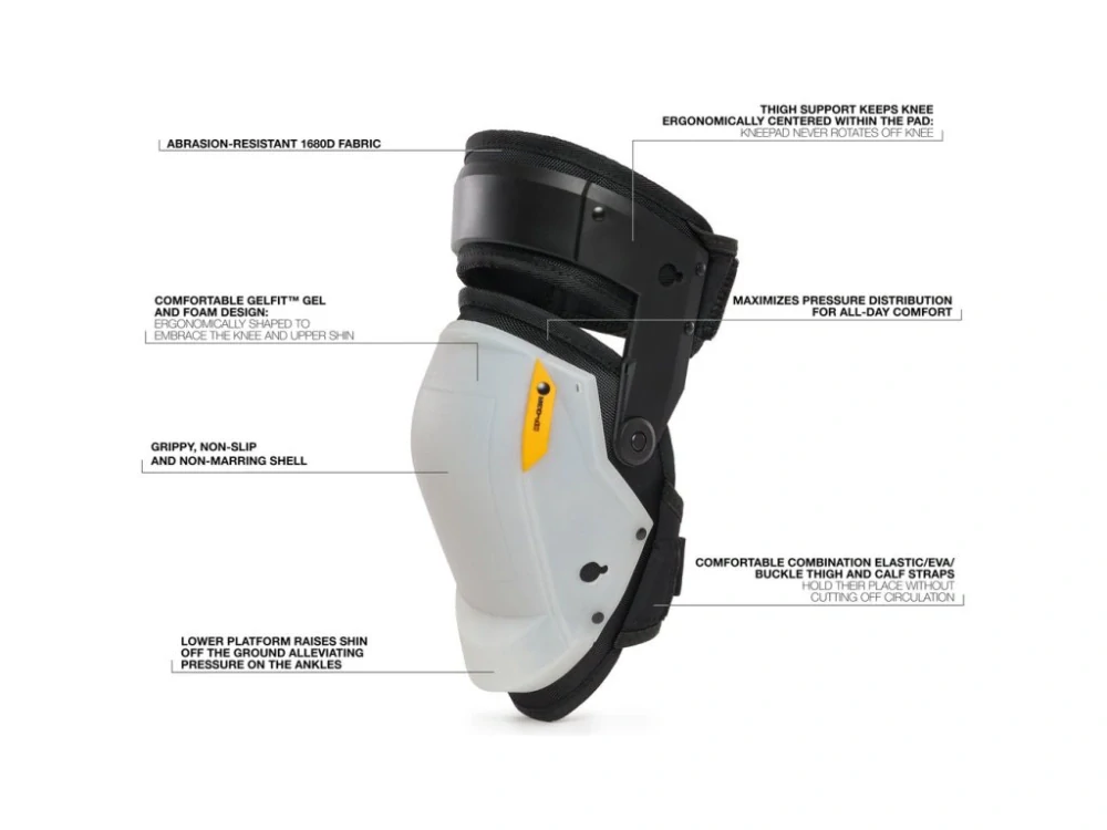 Komfortní gelové stabilizační kolenní chrániče - měkká skořepina, TB-KP-G3R, Toughbuilt
