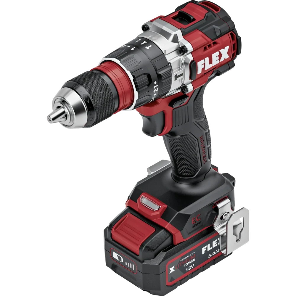 Aku-vrtací šroubovák 18 V, 2-rychlostní, PD 2G 18-EC MD DC, FLEX