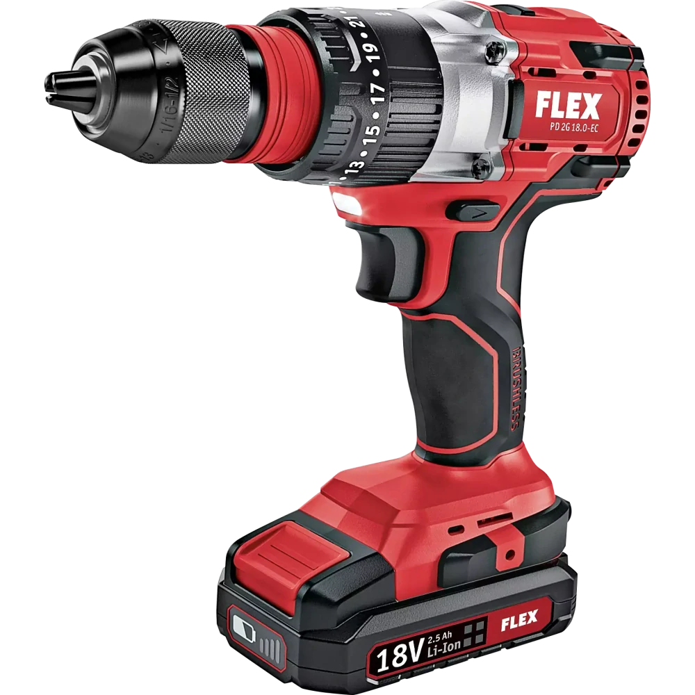 Aku-vrtací šroubovák 18,0 V, 2-rychlostní, PD 2G 18.0-EC C, FLEX