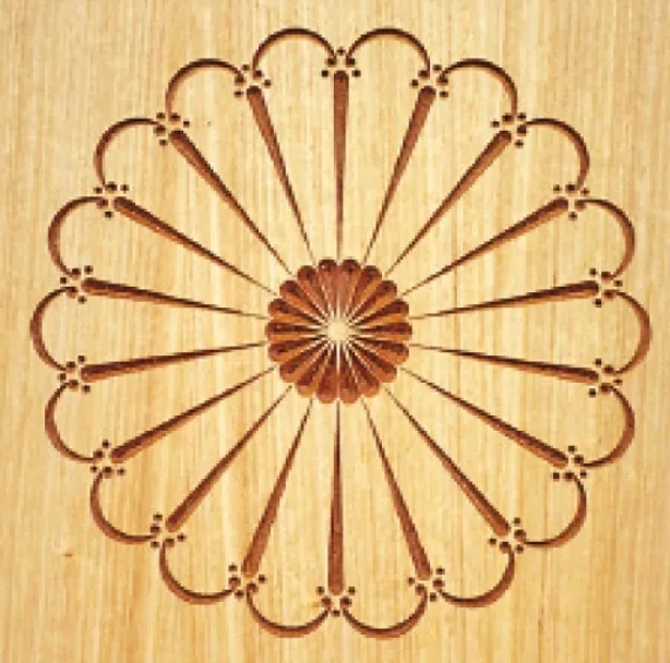 Šablona na ornamenty růžicové vzory Velký španělský vějíř 400mm, CRCS-801, CMT