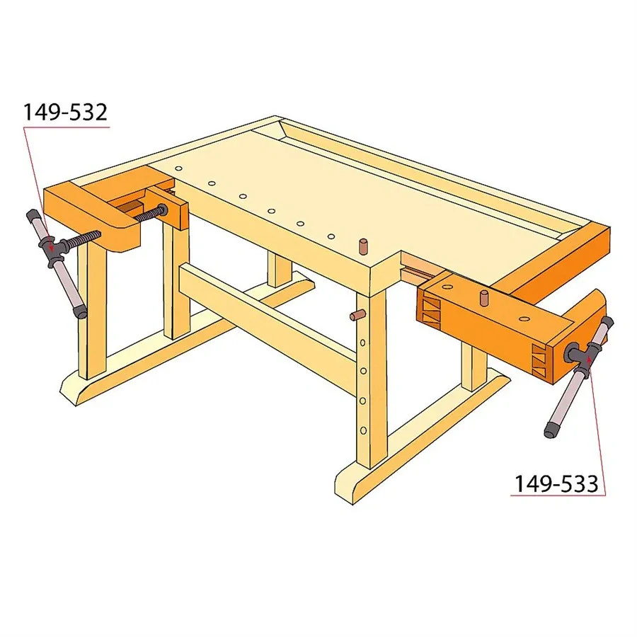 Hoblicové vřeteno pro zadní svěrák, 149-533, IGM